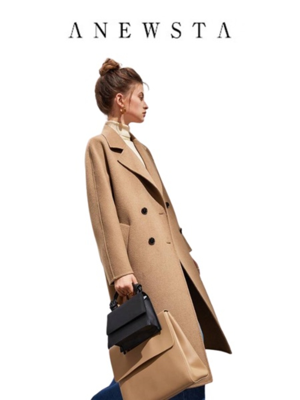 Wool blend long coat sz XL